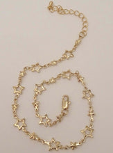 Load image into Gallery viewer, star chain necklace, star chain, star necklace, star necklace gold simple, star jewelry necklace, star jewelry, layering necklaces, choker necklace, star choker necklace, gold star necklace choker, Vanessa mooney the star chain necklace
