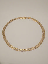 Load image into Gallery viewer, The Tiras Necklace Gold Plated Steel, Child of Wild Tiras Necklace, Child of wild necklace, Child of wild chain, Child of wild jewelry, mariner chain necklace, flat mariner chain, men chain necklace gold, thick chain necklace men
