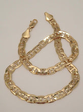 Load image into Gallery viewer, The Tiras Necklace Gold Plated Steel, Child of Wild Tiras Necklace, Child of wild necklace, Child of wild chain, Child of wild jewelry, mariner chain necklace, flat mariner chain, men chain necklace gold, thick chain necklace men
