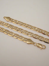 Load image into Gallery viewer, The Tiras Necklace Gold Plated Steel, Child of Wild Tiras Necklace, Child of wild necklace, Child of wild chain, Child of wild jewelry, mariner chain necklace, flat mariner chain, men chain necklace gold, thick chain necklace men
