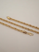 Load image into Gallery viewer, layering necklaces, layering necklace gold, layering necklace hack, layering chains, layering chain necklace gold, gold chain necklace, thick gold chain necklace unique chain, Rope chain, rope chain necklace gold, rope chain necklace, rope chain mens
