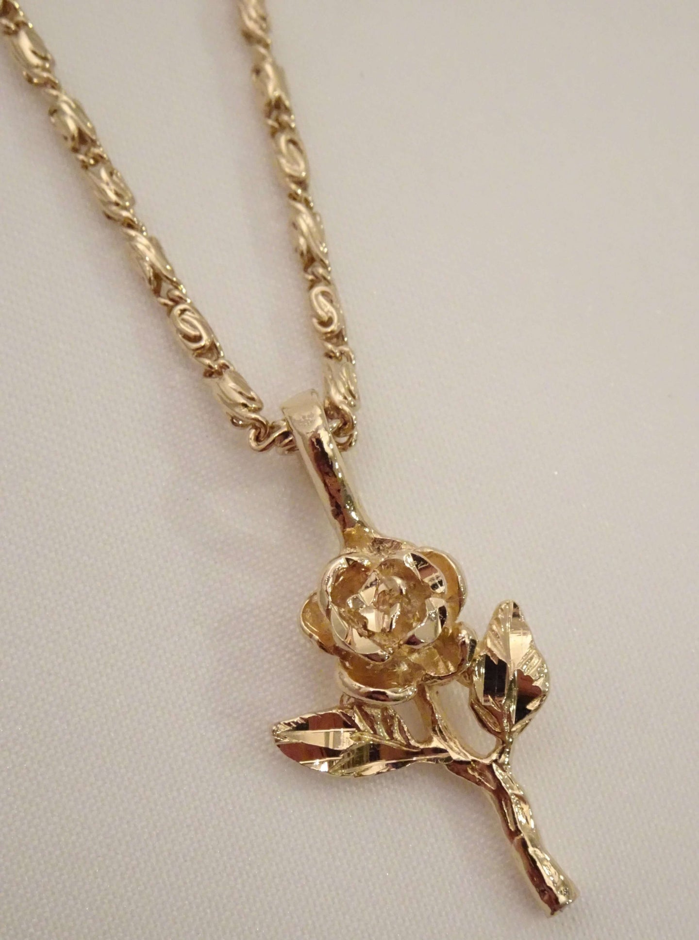 Dangling Good Luck Charms Necklace in 14K Tricolor Gold | GoldenMine.com