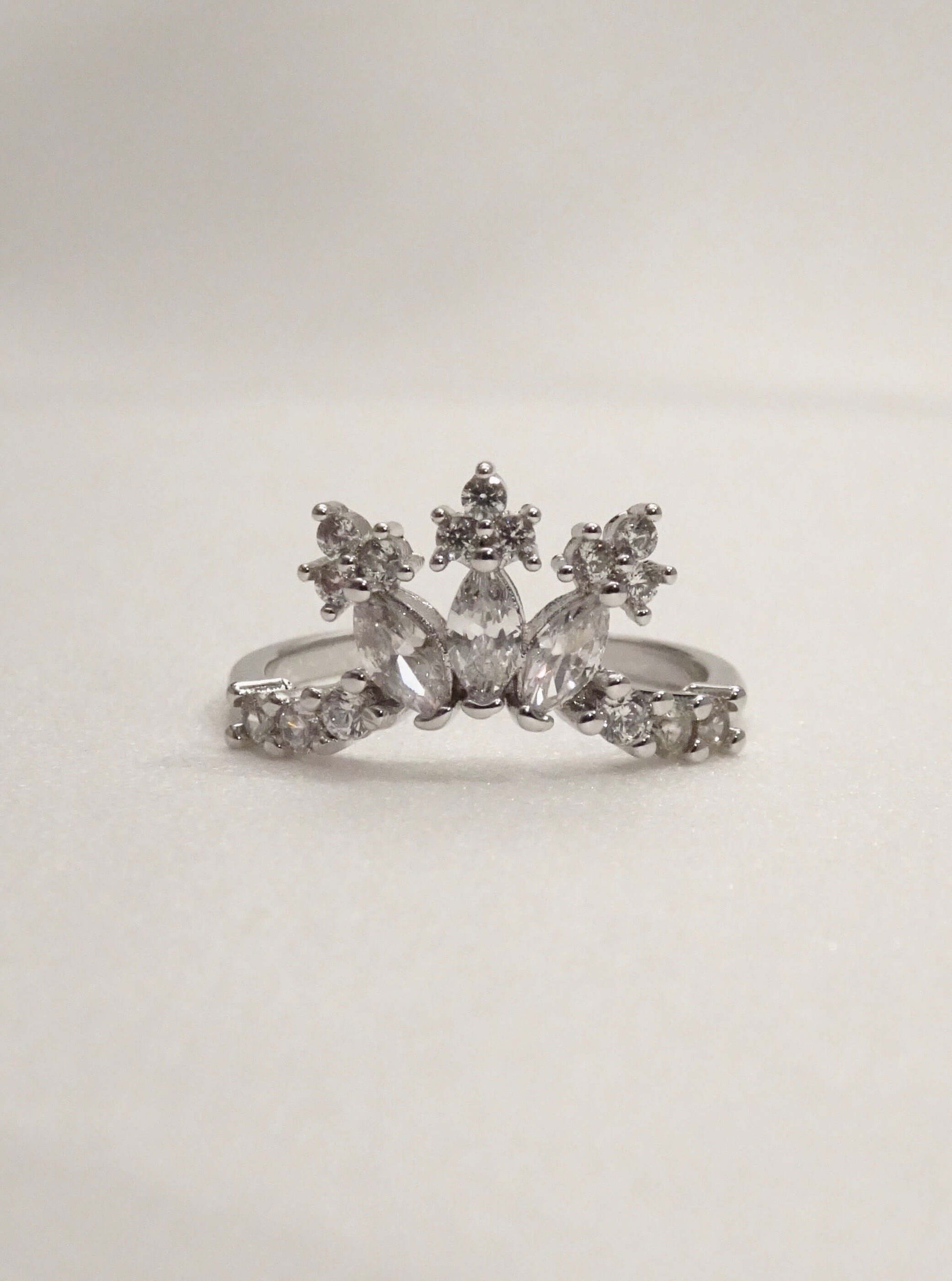 SPARROW dainty CZ ring for women, minimalist stackable band, trendy layering jewelry, perfect gift for her—birthday, anniversary, Christmas, Valentine’s Day