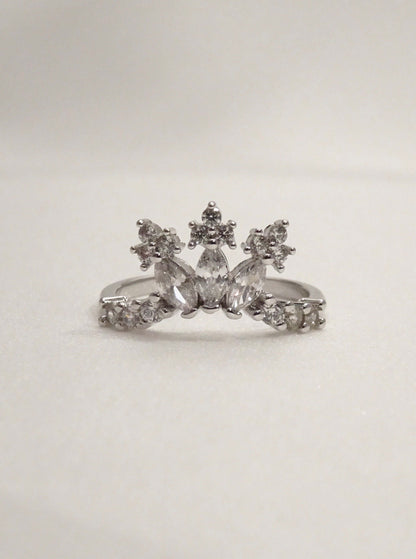 SPARROW dainty CZ ring for women, minimalist stackable band, trendy layering jewelry, perfect gift for her—birthday, anniversary, Christmas, Valentine’s Day