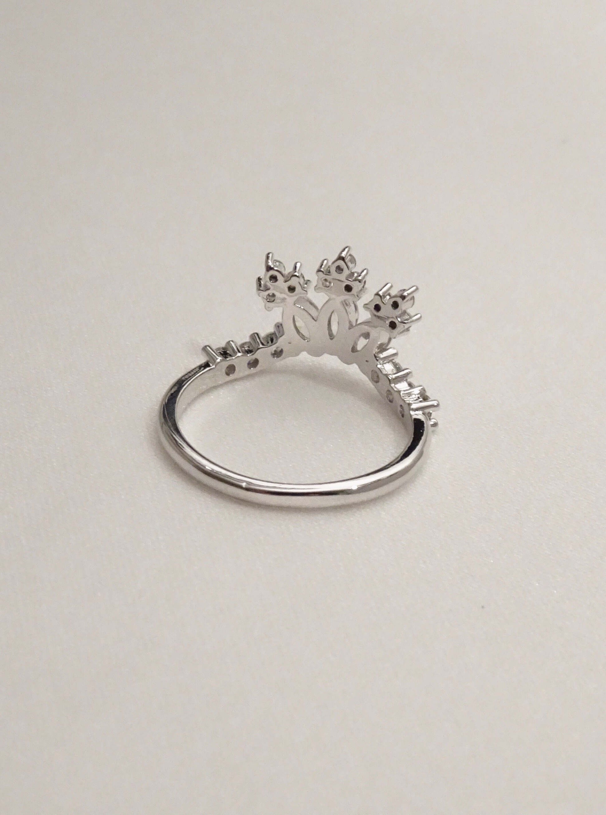 SPARROW dainty CZ ring for women, minimalist stackable band, trendy layering jewelry, perfect gift for her—birthday, anniversary, Christmas, Valentine’s Day