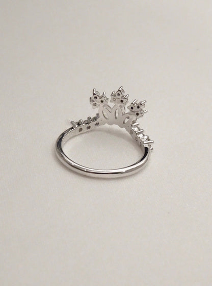 SPARROW dainty CZ ring for women, minimalist stackable band, trendy layering jewelry, perfect gift for her—birthday, anniversary, Christmas, Valentine’s Day