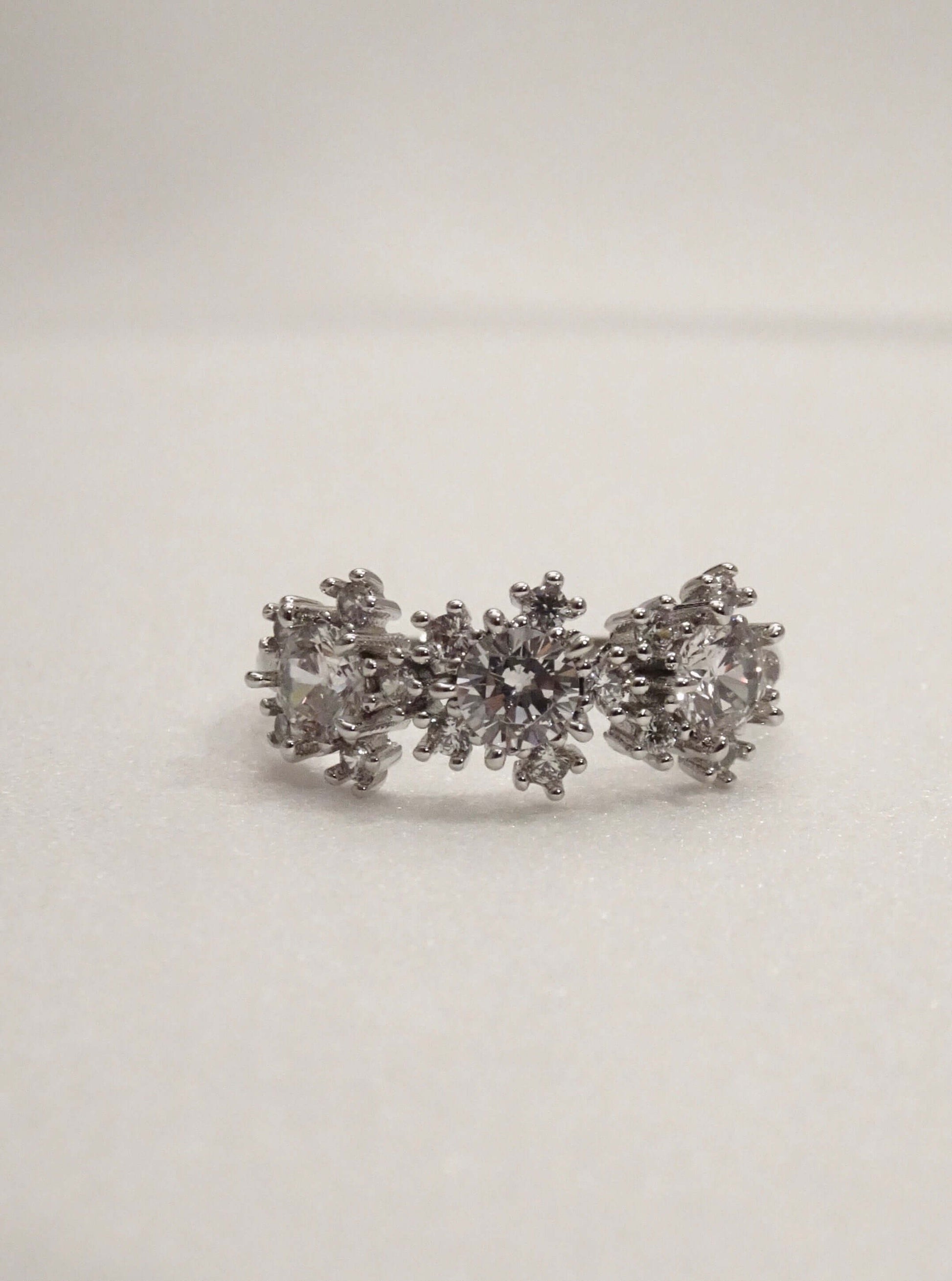 SPARROW dainty CZ ring for women, minimalist stackable band, trendy layering jewelry, perfect gift for her—birthday, anniversary, Christmas, Valentine’s Day