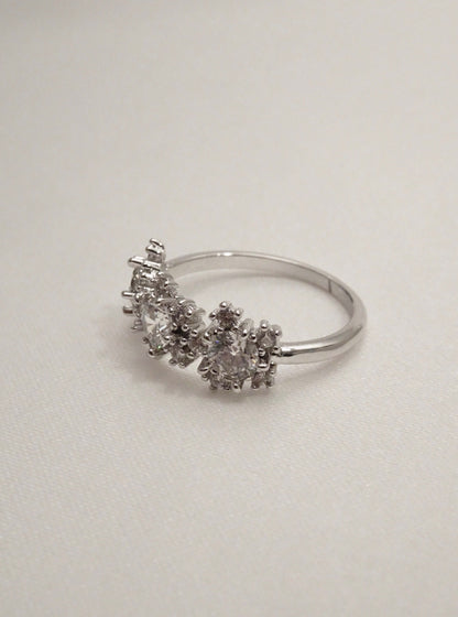 SPARROW dainty CZ ring for women, minimalist stackable band, trendy layering jewelry, perfect gift for her—birthday, anniversary, Christmas, Valentine’s Day