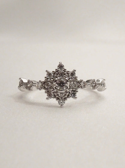SPARROW dainty CZ ring for women, minimalist stackable band, trendy layering jewelry, perfect gift for her—birthday, anniversary, Christmas, Valentine’s Day