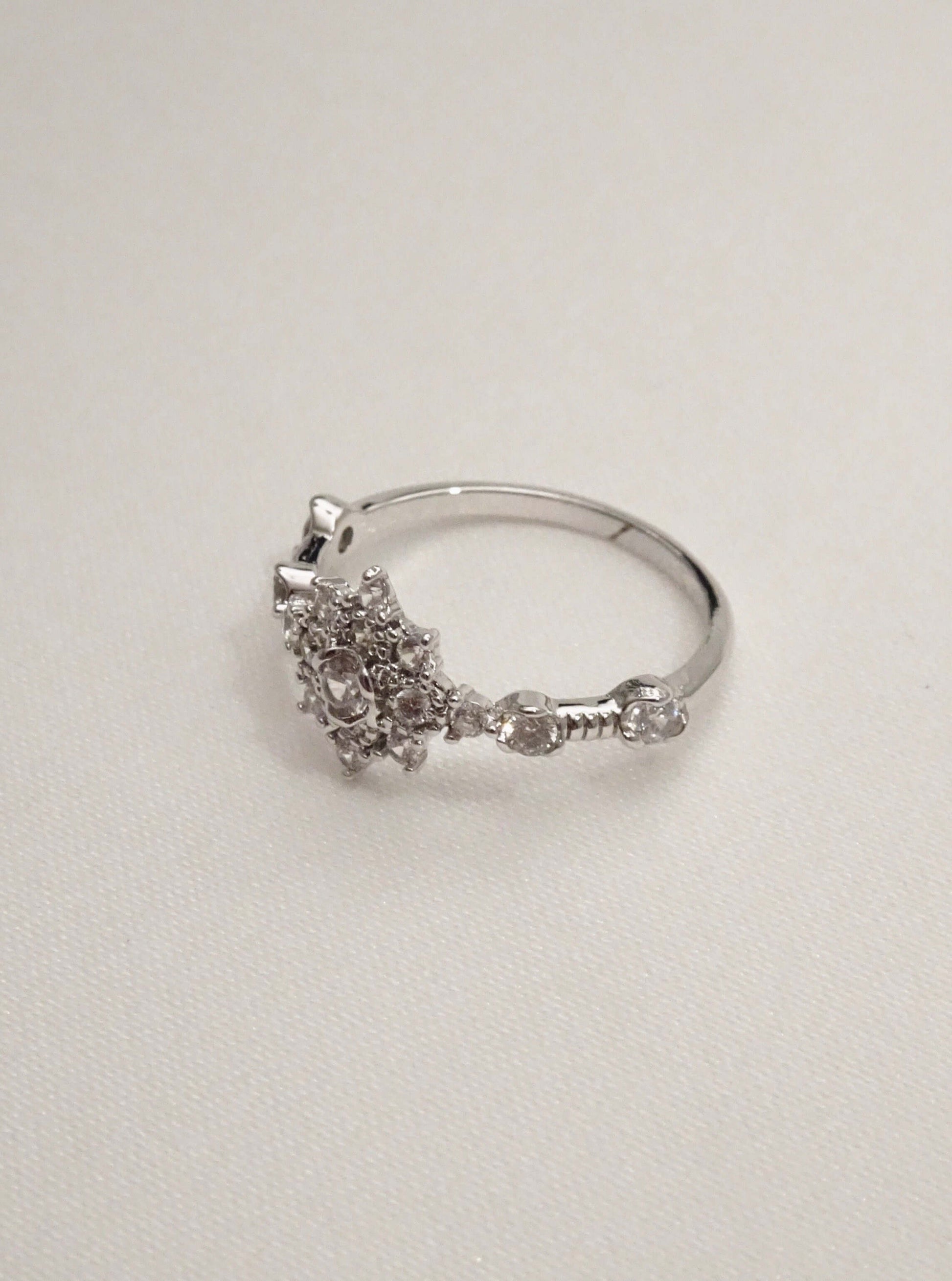 SPARROW dainty CZ ring for women, minimalist stackable band, trendy layering jewelry, perfect gift for her—birthday, anniversary, Christmas, Valentine’s Day