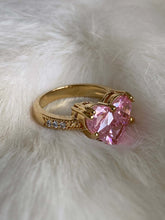 Load image into Gallery viewer, Vanessa Mooney lavish pink heart ring, Vanessa mooney the romance ring, heart ring, heart ring aesthetic, heart ring gold, heart ring gold jewelry, heart shaped gold ring, heart shaped gold ring gold heart ring, gold heart ring with diamond
