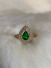 Load image into Gallery viewer, Vanessa Mooney emerald ring, Vanessa mooney AMOY RING, Vanessa mooney GARLAND EMERALD RING, emerald ring, emerald ring design, emerald ring gold, emerald ring simple, emerald ring designs unique, emerald gold ring simple Emerald CZ ring
