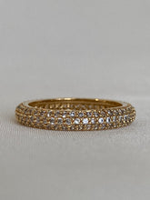 Load image into Gallery viewer, Silvia Glimmer Ring, Child of wild ring, Micro pave ring, micro pave band, micro pave eternity band, micro pave diamond ring, crystal band ring, Pave CZ Eternity Band, stacking rings diamond, layering rings gold, vanessa mooney SABRINA RING
