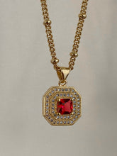 Load image into Gallery viewer, Vanessa mooney ruby pendant necklace gold, Ruby jewelry necklaces, ruby necklace designs, ruby jewelry, ruby necklace, ruby necklace pendant, ruby gold necklace, ruby gold pendant,ruby jewelry necklaces gold, ruby jewelry necklaces simple unique
