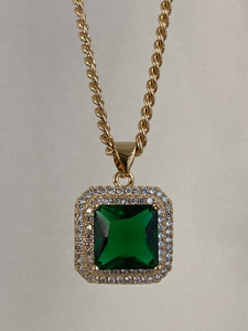 Emerald necklace simple sale