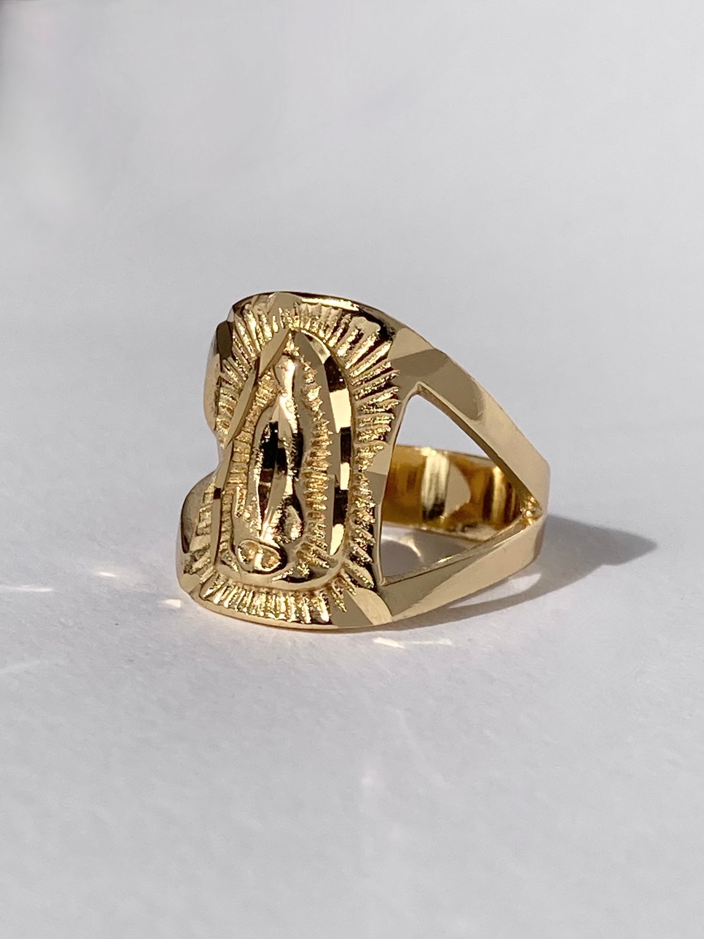 SPARROW unisex bold statement ring with Virgin Mary design, religious jewelry, trendy men’s jewelry, men’s fashion jewelry, men’s statement ring, men’s ring, Child of Wild The Mother Mary Ring 