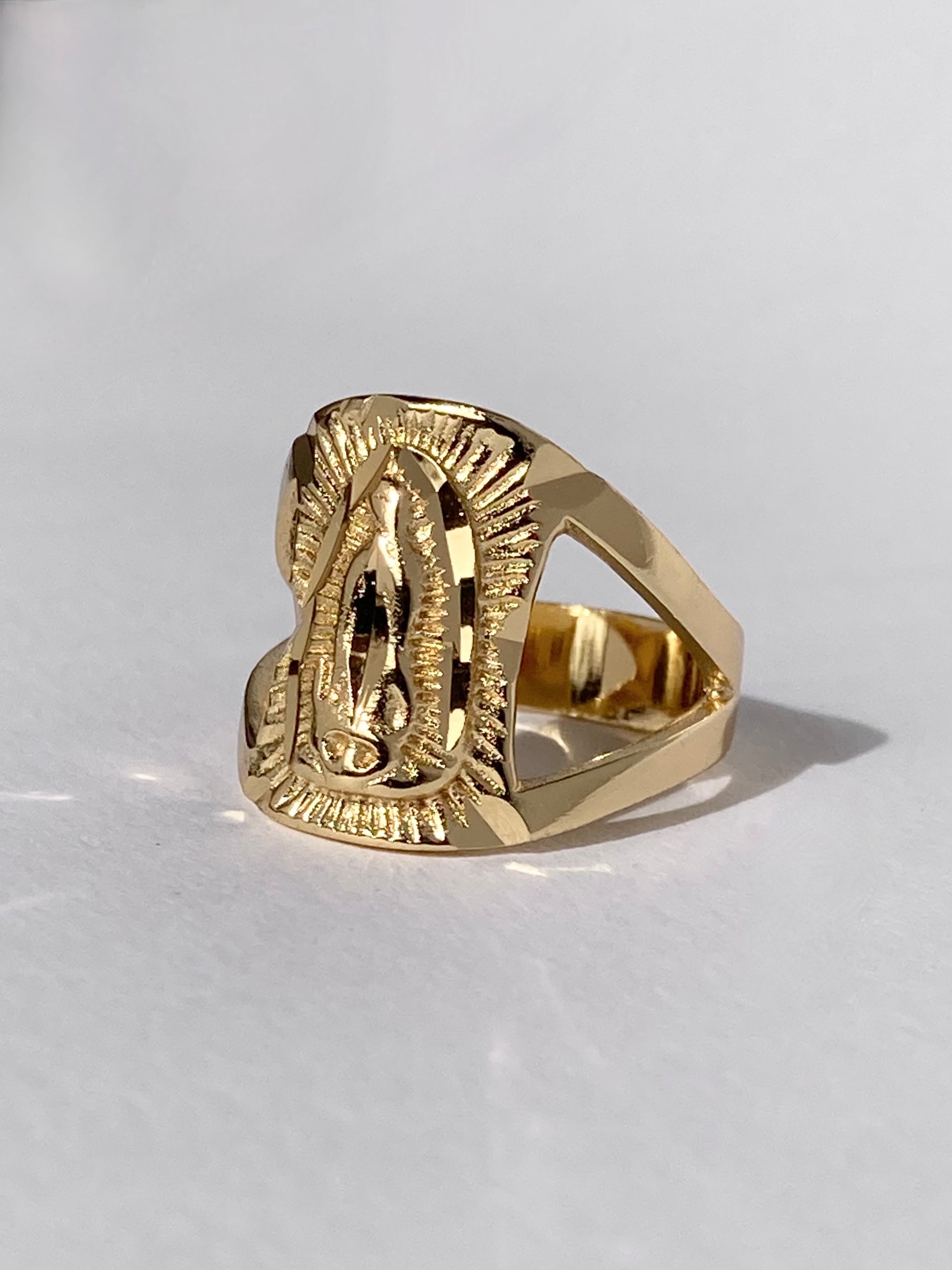 SPARROW unisex bold statement ring with Virgin Mary design, religious jewelry, trendy men’s jewelry, men’s fashion jewelry, men’s statement ring, men’s ring, Child of Wild The Mother Mary Ring 