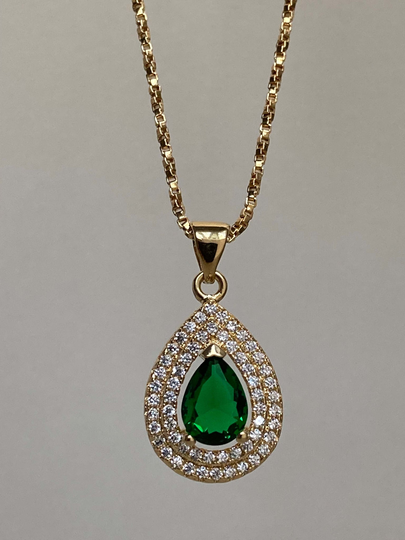 Marquise Vintage Emerald Necklace - Marley No. 35 – Segal Jewelry