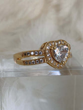 Load image into Gallery viewer, heart jewelry, heart ring, heart ring gold, heart ring gold jewelry, heart shaped gold ring, heart shaped gold ring, gold heart ring with diamond, stacking rings gold, layering rings gold, Vanessa Mooney MOLLY HEART RING, Vanessa Mooney heart ring
