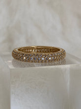 Load image into Gallery viewer, Micro pave ring, micro pave band, micro pave eternity band, micro pave diamond ring, crystal band ring, cz rings that look real, stacking rings diamond, stacking rings gold, layering rings gold, dainty rings gold, vanessa mooney SABRINA RING
