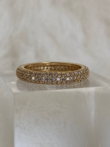 Silvia Glimmer Ring, Child of wild ring, Micro pave ring, micro pave band, micro pave eternity band, micro pave diamond ring, crystal band ring, Pave CZ Eternity Band, stacking rings diamond, layering rings gold, vanessa mooney SABRINA RING