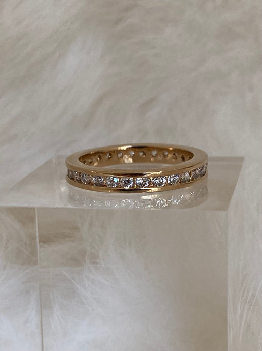 Silvia Glimmer Ring, Child of wild ring, Micro pave ring, micro pave band, micro pave eternity band, micro pave diamond ring, crystal band ring, Pave CZ Eternity Band, stacking rings diamond, layering rings gold, Vanessa mooney ring 