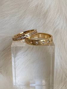 Micro pave ring, micro pave band, micro pave eternity band, micro pave diamond ring, crystal band ring, cz rings gold, stacking rings diamond, stacking rings gold, layering rings gold, dainty rings gold, Vanessa Mooney comet ring crystal gold