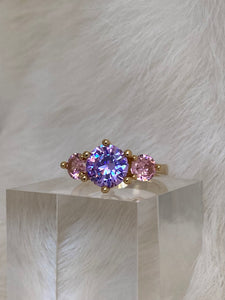 Vanessa Mooney THE PASTEL DREAMS RING, light purple ring, light purple stone ring, light purple amethyst ring, light purple sapphire ring, Amethyst ring, amethyst ring gold, purple Amethyst ring gold, pink ring , pink ring simple