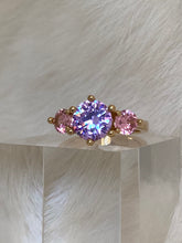 Load image into Gallery viewer, Vanessa Mooney THE PASTEL DREAMS RING, light purple ring, light purple stone ring, light purple amethyst ring, light purple sapphire ring, Amethyst ring, amethyst ring gold, purple Amethyst ring gold, pink ring , pink ring simple
