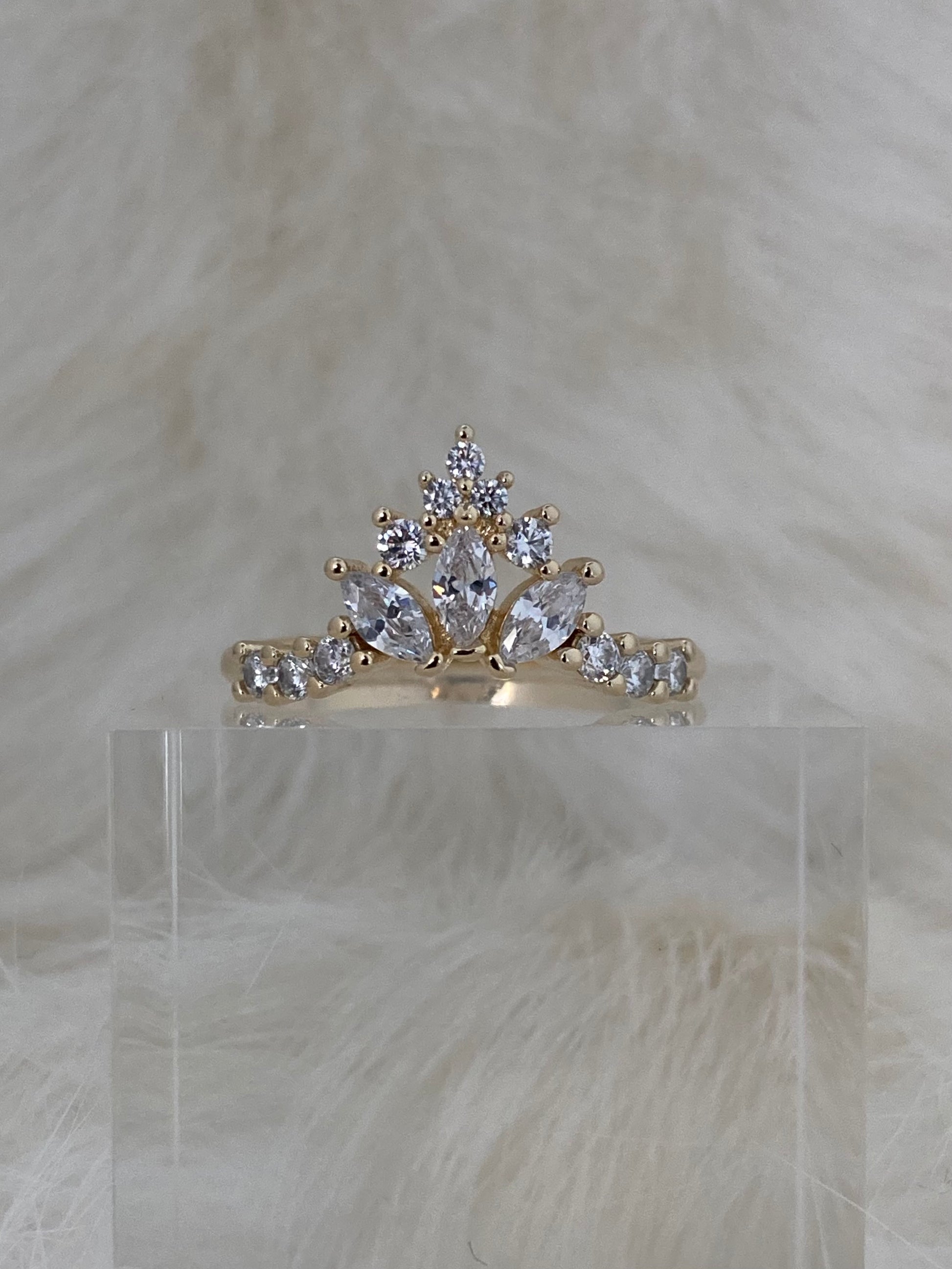 SPARROW dainty CZ ring for women, minimalist stackable band, trendy layering jewelry, perfect gift for her—birthday, anniversary, Christmas, Valentine’s Day