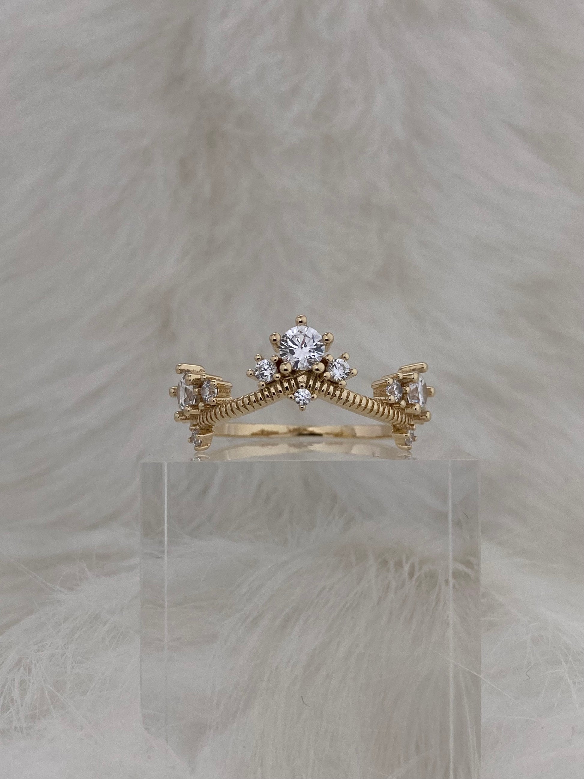 SPARROW dainty CZ ring for women, minimalist stackable band, trendy layering jewelry, perfect gift for her—birthday, anniversary, Christmas, Valentine’s Day