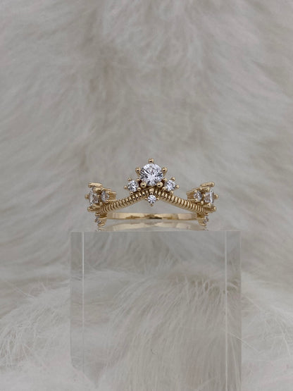 SPARROW dainty CZ ring for women, minimalist stackable band, trendy layering jewelry, perfect gift for her—birthday, anniversary, Christmas, Valentine’s Day