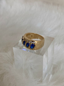 Sapphire ring, sapphire jewelry, sapphire ring for men, sapphire ring simple, sapphire ring band, blue sapphire rings, blue sapphire rings men, Vanessa Mooney gold ring the cocktail ring, Child of Wild Gold Ring Blue Cypress, cocktail ring
