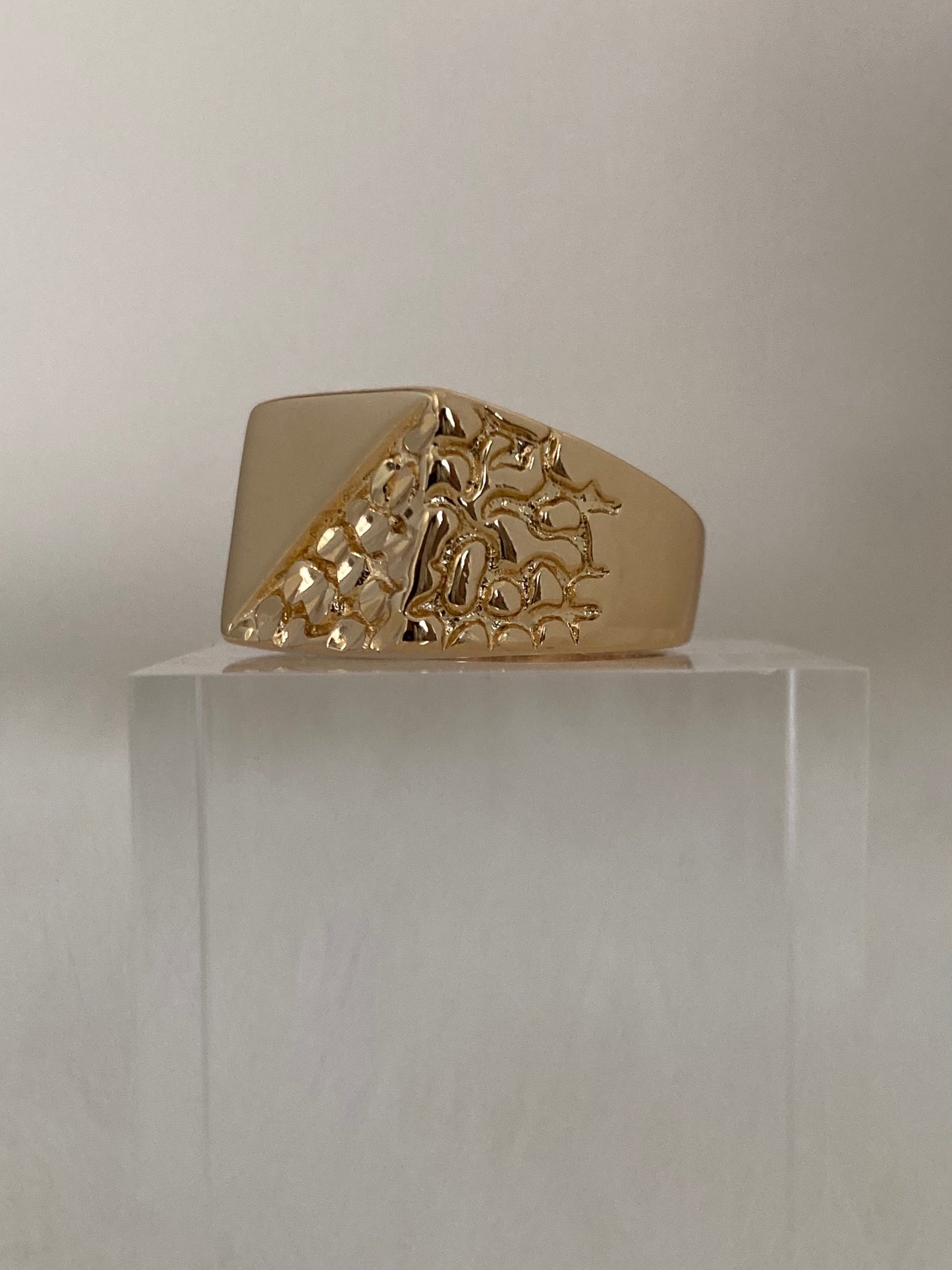 SPARROW men's rings, unisex bold statement ring with nugget texture, men's jewelry, edgy fashion ring, unique accessory for men and women, statement jewelry, Child of Wild Catacomb Ring