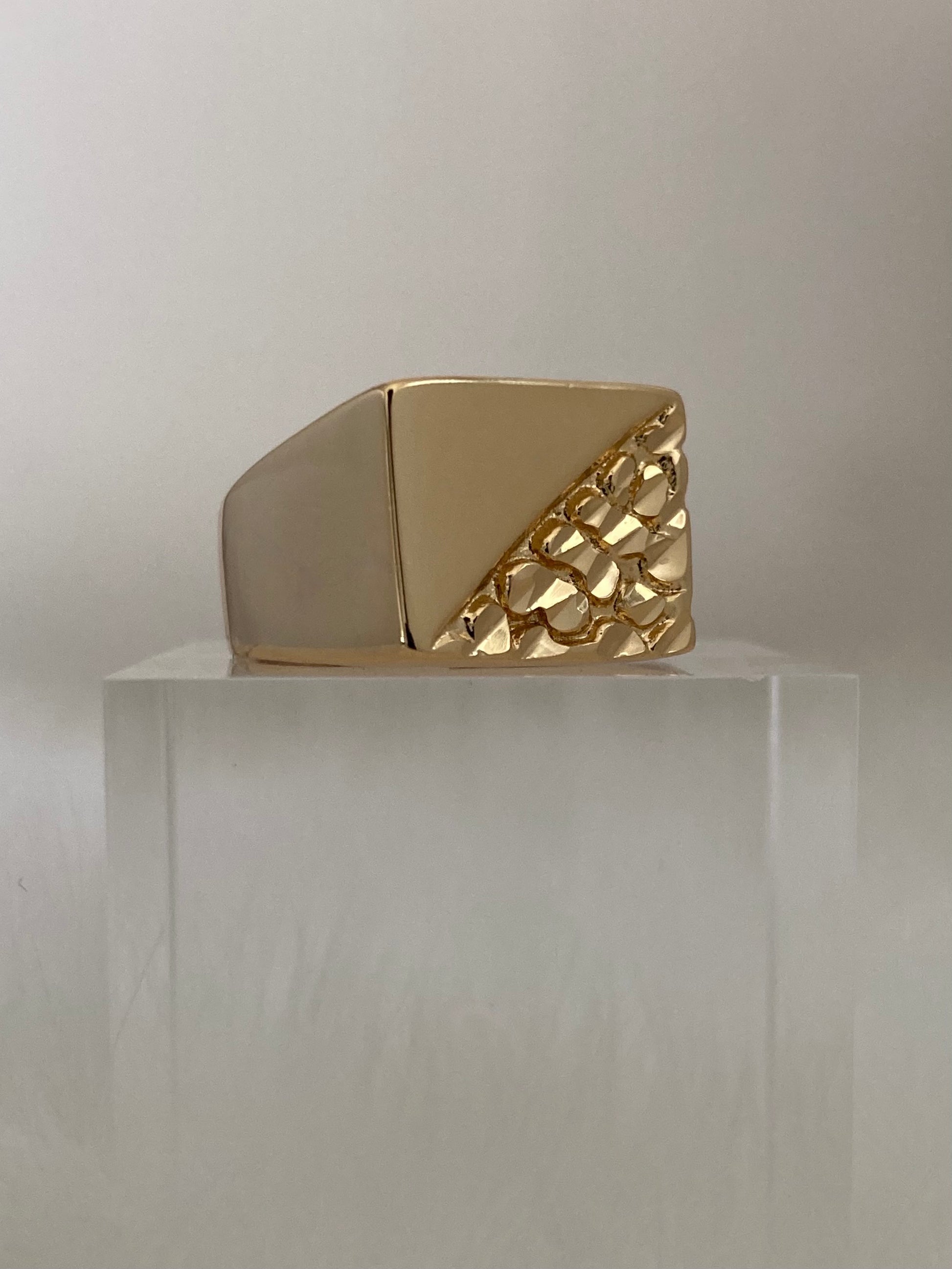 SPARROW men's rings, unisex bold statement ring with nugget texture, men's jewelry, edgy fashion ring, unique accessory for men and women, statement jewelry, Child of Wild Catacomb Ring