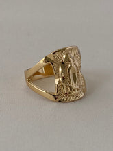 Load image into Gallery viewer, Mary ring gold, virgin mary ring, virgin mary ring gold, virgin mary ring men, virgen de Guadalupe rings, la virgen de Guadalupe rings, men rings gold, gold rings for men, child of wild the mother Mary ring, child of wild Mary ring, child of wild rings
