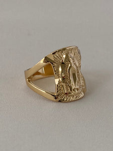 Mary ring gold, virgin mary ring, virgin mary ring gold, virgin mary ring men, virgen de Guadalupe rings, la virgen de Guadalupe rings, men rings gold, gold rings for men, child of wild the mother Mary ring, child of wild Mary ring, child of wild rings