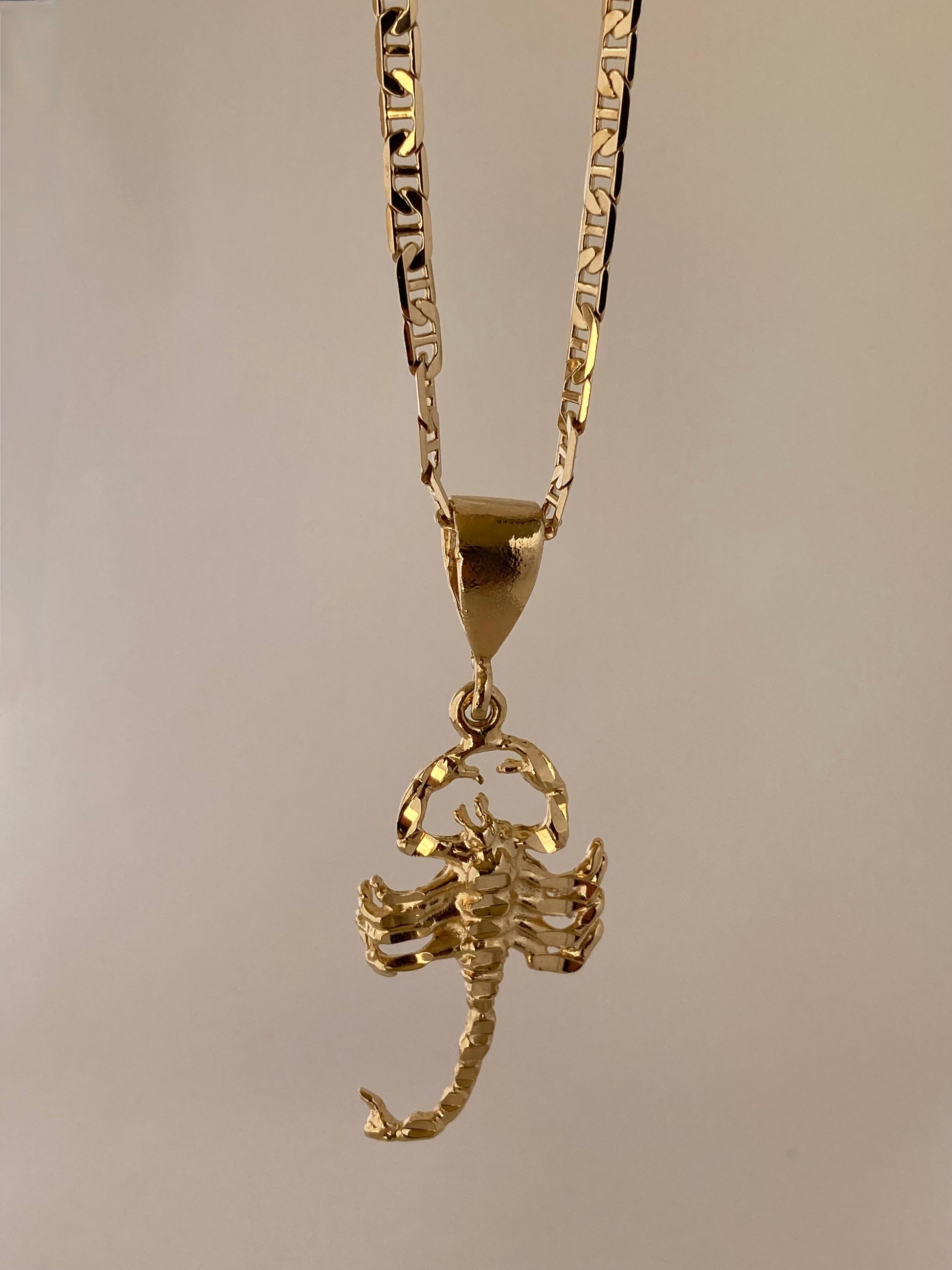 SPARROW scorpion pendant necklace, large statement scorpion pendant, unisex necklace, bold men's fashion jewelry, gothic punk style, men's statement jewelry, gifts for him