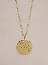Load image into Gallery viewer, Sagittarius necklace, Sagittarius necklace silver, Sagittarius necklace constellations, Sagittarius necklace aesthetic, Sagittarius coin necklace, zodiac necklace, constellation necklace, star sign necklace gold, layering necklaces gold
