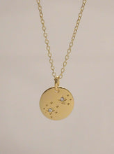 Load image into Gallery viewer, Scorpio necklace, Scorpio necklace silver, Scorpio necklace constellations, Scorpio necklace aesthetic, Scorpio coin necklace, zodiac necklace, constellation necklace, star sign necklace gold, zodiac jewelry, zodiac pendant, layering necklaces gold
