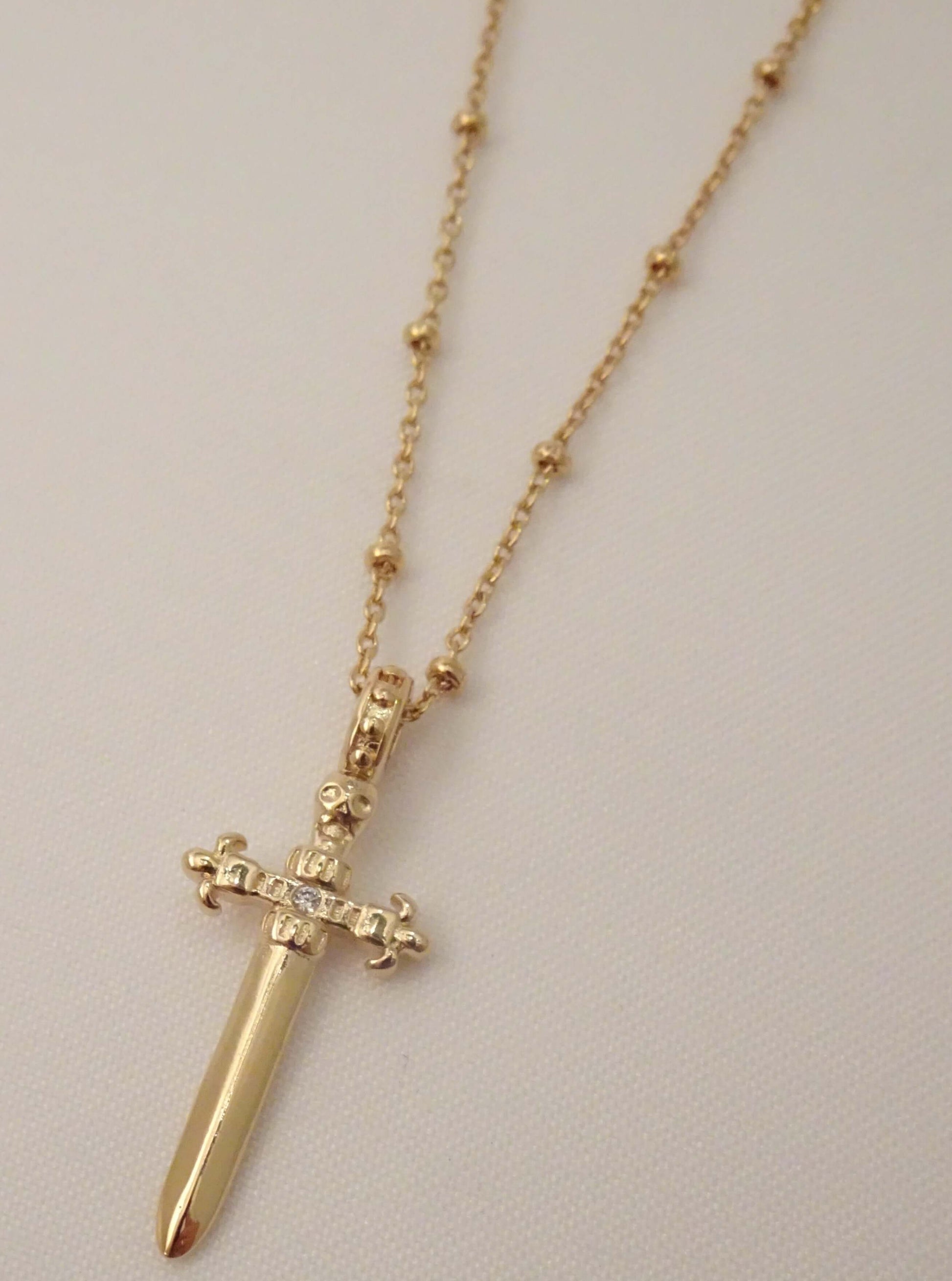 Gold necklace, boho necklace, bohemian jewelry, dagger necklace, gift for him, boyfriend necklace, mens necklace, unisex necklace, festival jewelry, Coachella necklace, festival necklace, Coachella jewelry, Vanessa Mooney Alexandra necklace