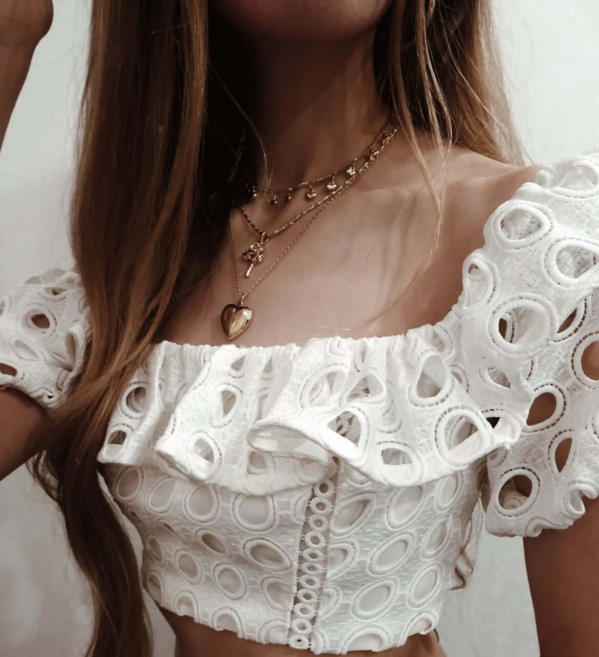 Gold necklace, silver necklace, boho necklace, dainty necklace, heart necklace, heart pendant necklace, puffy heart necklace, festival jewelry, Coachella necklace, Coachella jewelry, gift for her, Valentines Day gift, bohemian jewelry