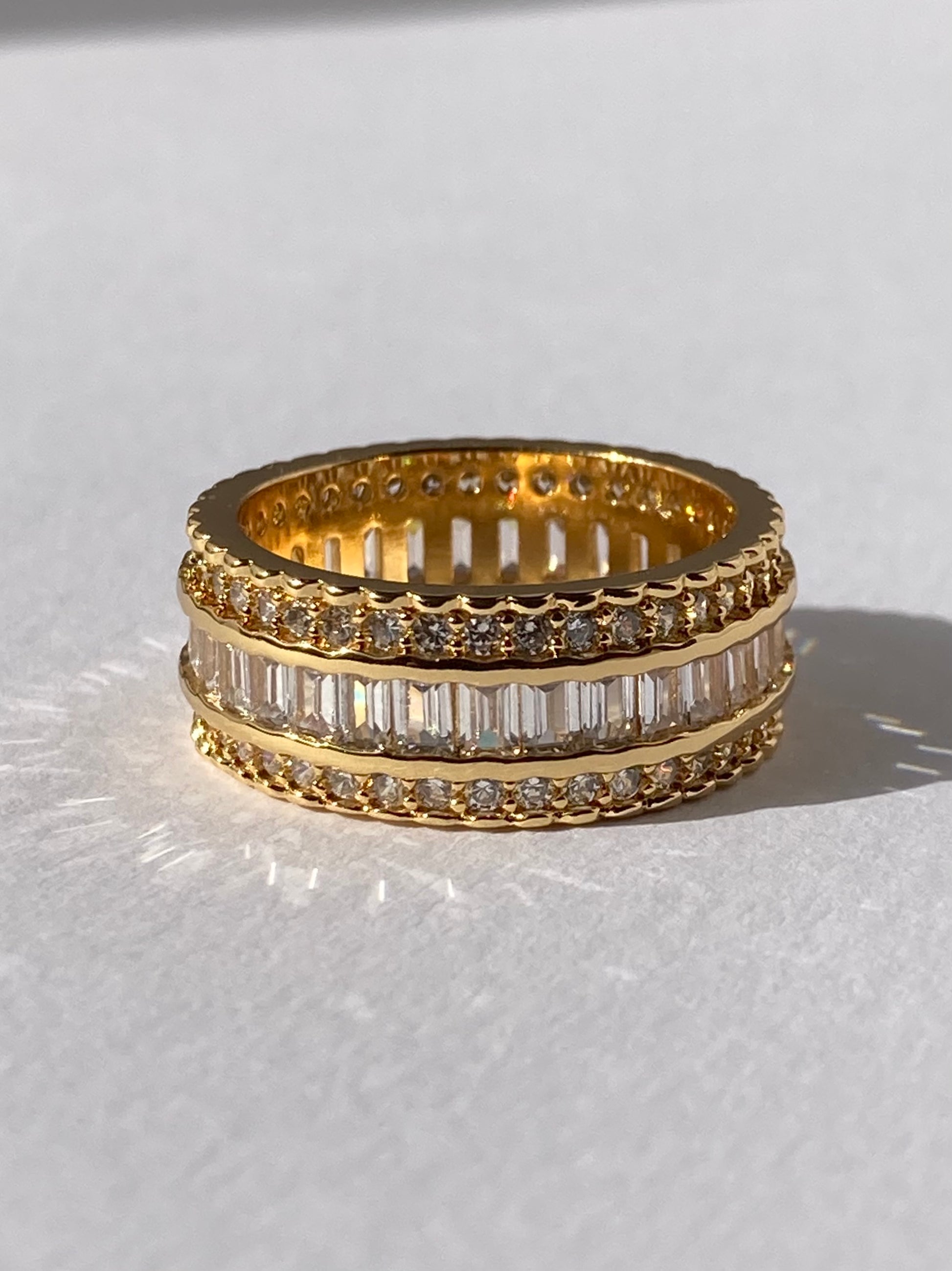Child of Wild The Rita Eternity Ring, SPARROW Rita Ring, The Rita Ring, Eternity ring, statement ring, gold womens rings, bold statement ring, CZ stones, women's fashion jewelry, luxurious infinity ring, trendy statement piece