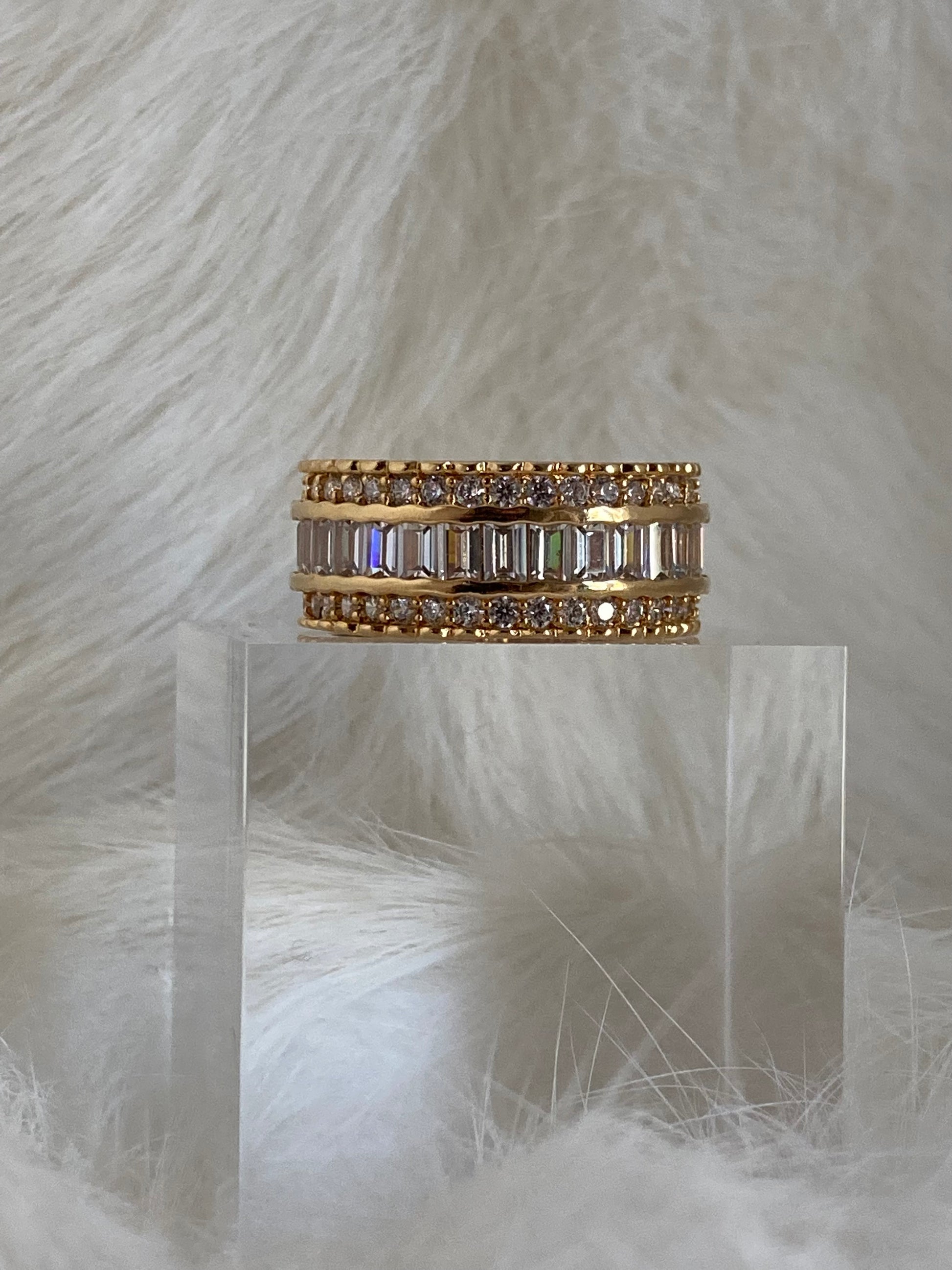 Child of Wild The Rita Ring, SPARROW The Rita Ring, Statement ring, cocktail ring, luxury ring, cubic zirconia ring, fashion ring, gold ring, silver ring, eternity ring, stackable ring, pinky ring, gift for her, birthday gift, anniversary gift, boho ring, vintage ring