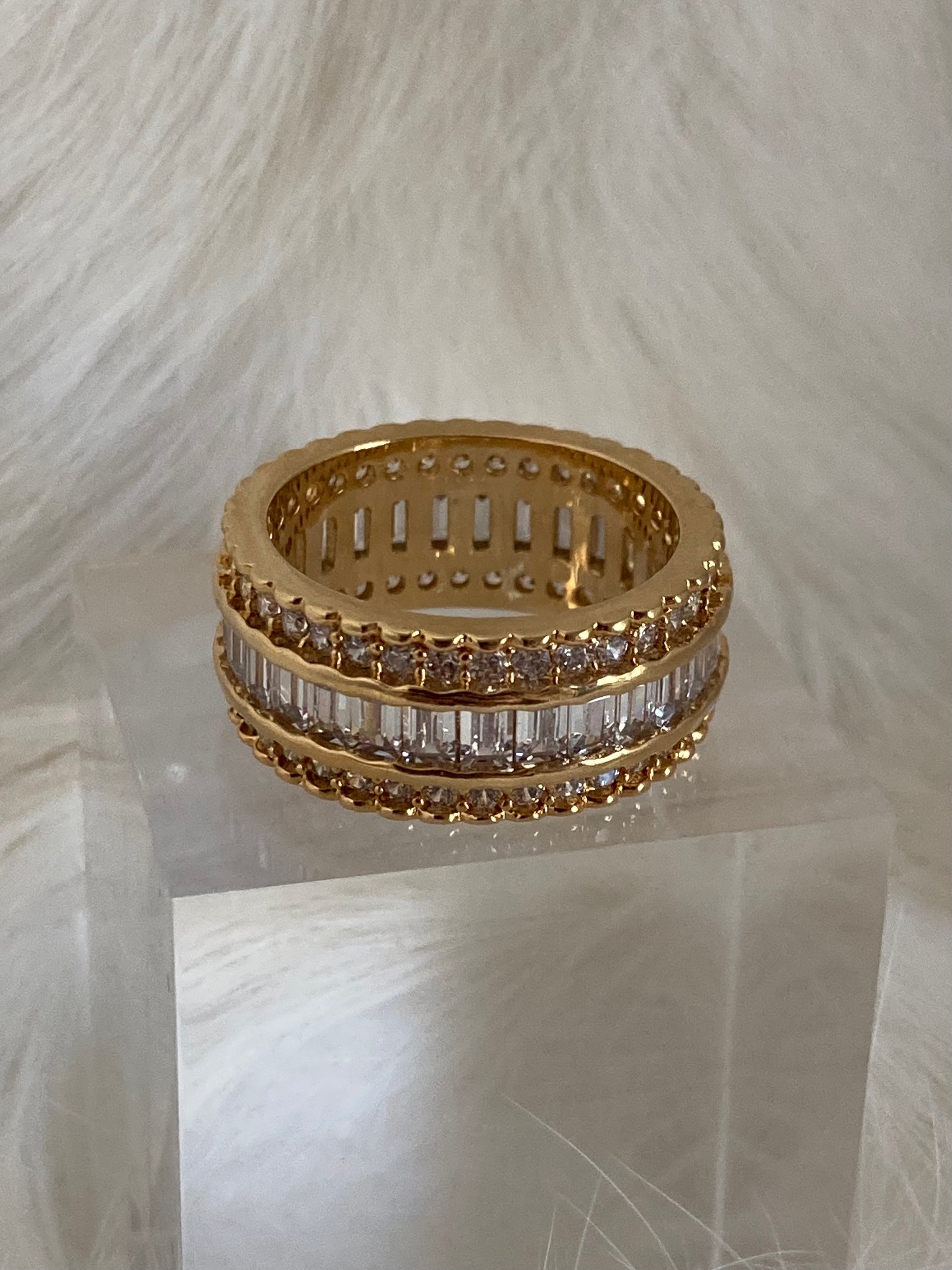 Child of Wild The Rita Ring, SPARROW The Rita Ring, Statement ring, cocktail ring, luxury ring, cubic zirconia ring, fashion ring, gold ring, silver ring, eternity ring, stackable ring, pinky ring, gift for her, birthday gift, anniversary gift, boho ring, vintage ring