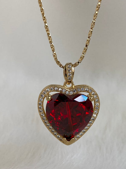 Vanessa Mooney Ruby Heart Necklace, Vanessa Mooney Ruby heart jewelry, Cherry heart rosary red, Mini cherry heart necklace, cherry heart choker, heart shaped ruby, red heart necklace, ruby heart pendant, romantic valentines day gift, anniversary SPARROW