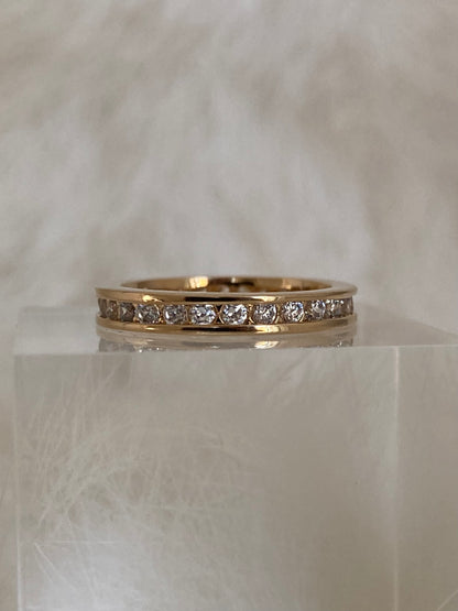 Gold ring, stackable ring, layered ring, unisex ring, pinky ring, statement ring, stacking bands, cubic zirconia ring, infinity ring, eternity ring, thin band ring, boho jewelry, festival jewelry, gift for her, trendy ring, minimalist ring