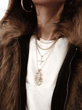 Load image into Gallery viewer, Serpent Necklace, Child of wild serpent necklace, child of wild chain necklace, child of wild herringbone chain necklace, Vanessa mooney the ghostface necklace, thick chain necklace men, flat chain necklace gold
